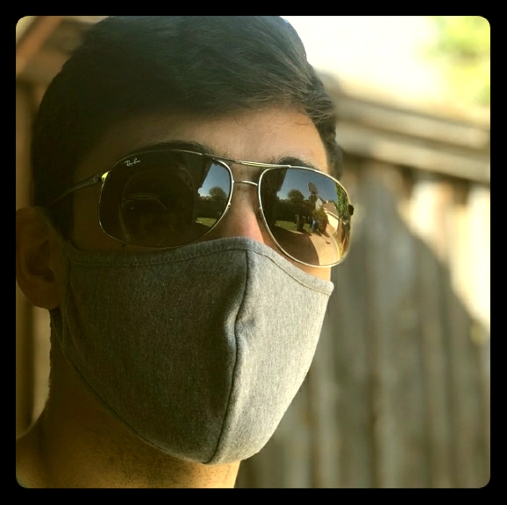 Set of 2 gray Antimicrobial Fabric Mask